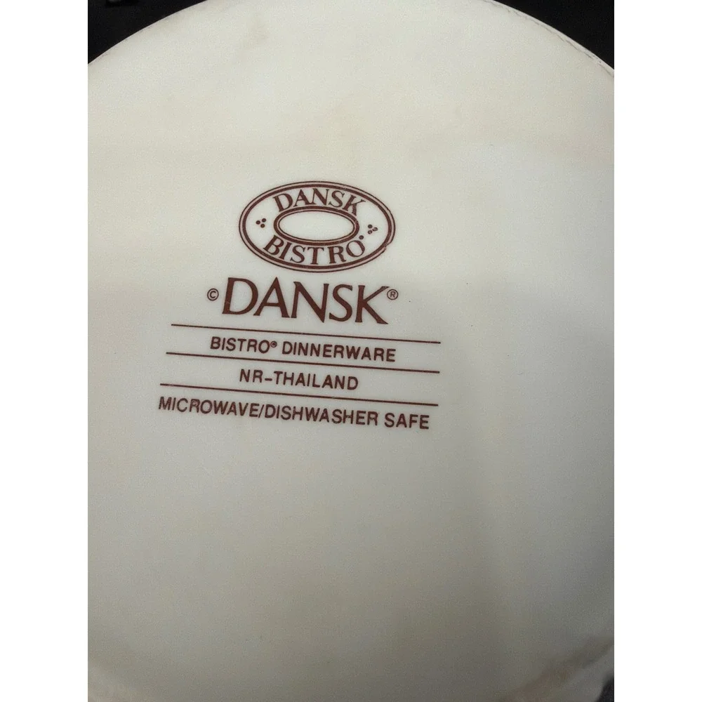 Dansk Bistro White Ramekin Souffle Dish Ribbed Ceramic Dinnerware NR Thailand
